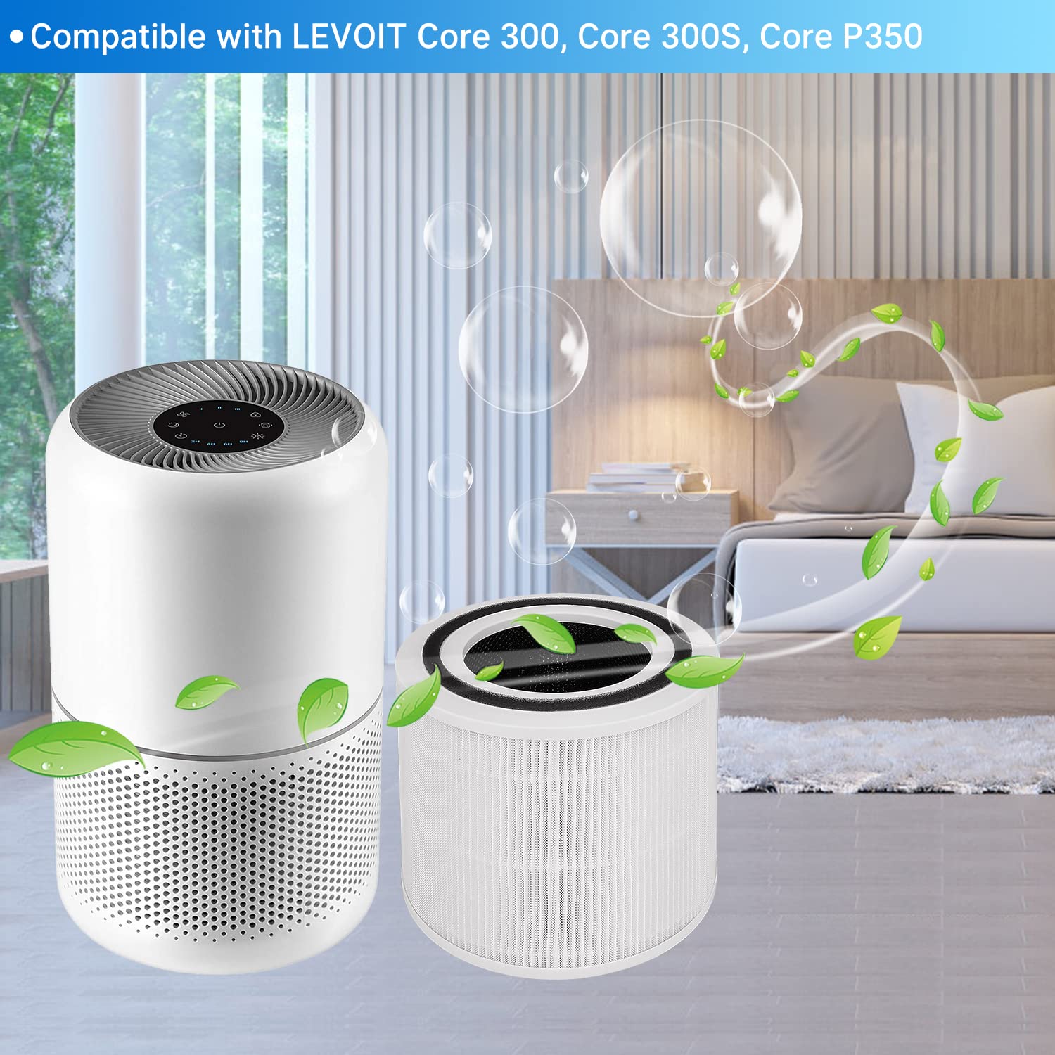 Levoit pet 空気清浄機 HEPAフィルター Levoit 交換用フィルター 空気清浄機 core200s 花粉 花粉対策 除菌